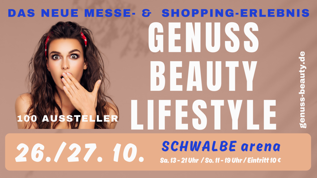 Genuss Beauty Lifestyle (1920 x 1080 px) für Schwalbe arena